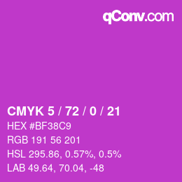 Color code: CMYK 5 / 72 / 0 / 21 | qconv.com