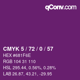Color code: CMYK 5 / 72 / 0 / 57 | qconv.com