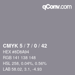 Color code: CMYK 5 / 7 / 0 / 42 | qconv.com