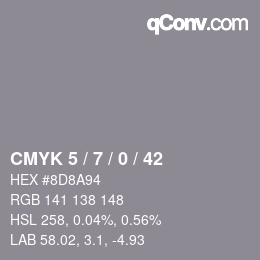 Color code: CMYK 5 / 7 / 0 / 42 | qconv.com