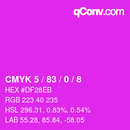 Color code: CMYK 5 / 83 / 0 / 8 | qconv.com