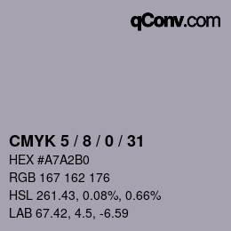 Color code: CMYK 5 / 8 / 0 / 31 | qconv.com