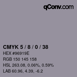 Color code: CMYK 5 / 8 / 0 / 38 | qconv.com