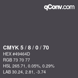 Color code: CMYK 5 / 8 / 0 / 70 | qconv.com