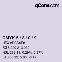 Farbcode: CMYK 5 / 8 / 0 / 9 | qconv.com