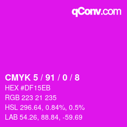 Color code: CMYK 5 / 91 / 0 / 8 | qconv.com