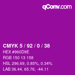 Color code: CMYK 5 / 92 / 0 / 38 | qconv.com