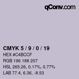 Color code: CMYK 5 / 9 / 0 / 19 | qconv.com