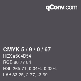 Color code: CMYK 5 / 9 / 0 / 67 | qconv.com