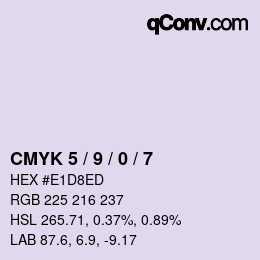 Color code: CMYK 5 / 9 / 0 / 7 | qconv.com