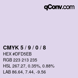 Color code: CMYK 5 / 9 / 0 / 8 | qconv.com