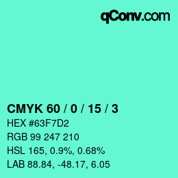 Color code: CMYK 60 / 0 / 15 / 3 | qconv.com