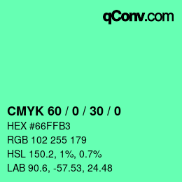 Color code: CMYK 60 / 0 / 30 / 0 | qconv.com