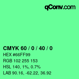 Color code: CMYK 60 / 0 / 40 / 0 | qconv.com