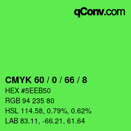 Color code: CMYK 60 / 0 / 66 / 8 | qconv.com