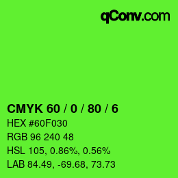 Color code: CMYK 60 / 0 / 80 / 6 | qconv.com