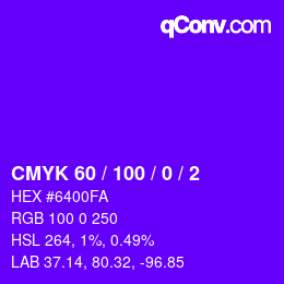 Color code: CMYK 60 / 100 / 0 / 2 | qconv.com