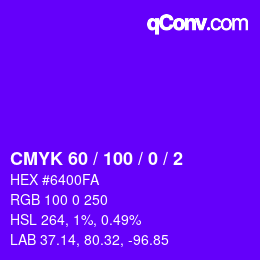 Color code: CMYK 60 / 100 / 0 / 2 | qconv.com