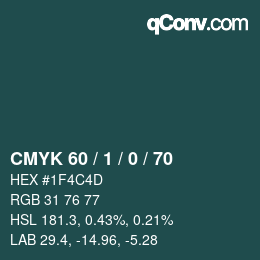 颜色代码: CMYK 60 / 1 / 0 / 70 | qconv.com