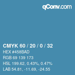 Color code: CMYK 60 / 20 / 0 / 32 | qconv.com