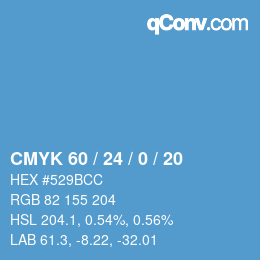 Color code: CMYK 60 / 24 / 0 / 20 | qconv.com