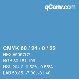 Color code: CMYK 60 / 24 / 0 / 22 | qconv.com