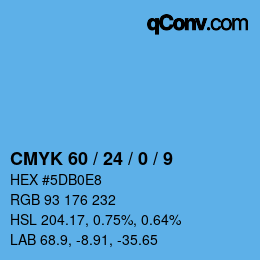 Color code: CMYK 60 / 24 / 0 / 9 | qconv.com