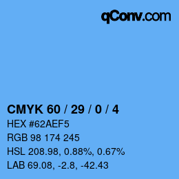 Color code: CMYK 60 / 29 / 0 / 4 | qconv.com