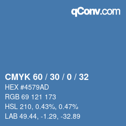 Color code: CMYK 60 / 30 / 0 / 32 | qconv.com