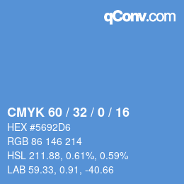 Color code: CMYK 60 / 32 / 0 / 16 | qconv.com