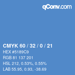 Color code: CMYK 60 / 32 / 0 / 21 | qconv.com