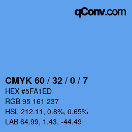 Color code: CMYK 60 / 32 / 0 / 7 | qconv.com