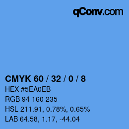 Color code: CMYK 60 / 32 / 0 / 8 | qconv.com