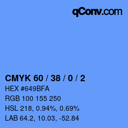 Color code: CMYK 60 / 38 / 0 / 2 | qconv.com