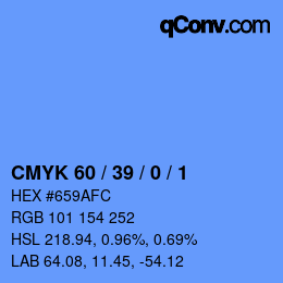 Color code: CMYK 60 / 39 / 0 / 1 | qconv.com