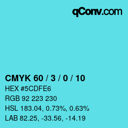 Color code: CMYK 60 / 3 / 0 / 10 | qconv.com