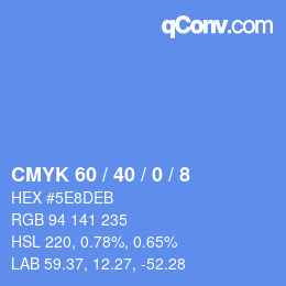 Color code: CMYK 60 / 40 / 0 / 8 | qconv.com