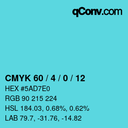 Color code: CMYK 60 / 4 / 0 / 12 | qconv.com