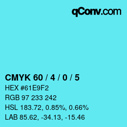 Color code: CMYK 60 / 4 / 0 / 5 | qconv.com