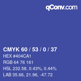 颜色代码: CMYK 60 / 53 / 0 / 37 | qconv.com
