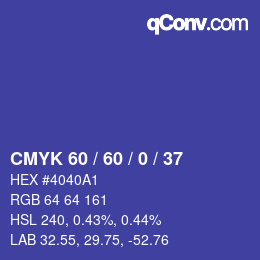 Color code: CMYK 60 / 60 / 0 / 37 | qconv.com