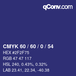 颜色代码: CMYK 60 / 60 / 0 / 54 | qconv.com