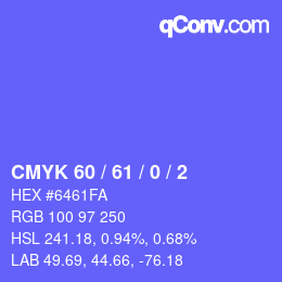 Color code: CMYK 60 / 61 / 0 / 2 | qconv.com