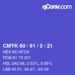 Color code: CMYK 60 / 61 / 0 / 21 | qconv.com