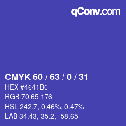 颜色代码: CMYK 60 / 63 / 0 / 31 | qconv.com