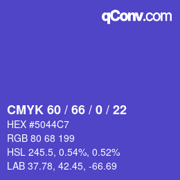 颜色代码: CMYK 60 / 66 / 0 / 22 | qconv.com