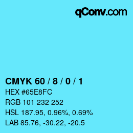 Color code: CMYK 60 / 8 / 0 / 1 | qconv.com