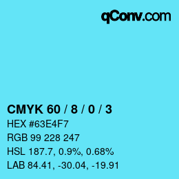 Color code: CMYK 60 / 8 / 0 / 3 | qconv.com