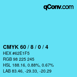 Color code: CMYK 60 / 8 / 0 / 4 | qconv.com