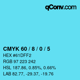 Color code: CMYK 60 / 8 / 0 / 5 | qconv.com